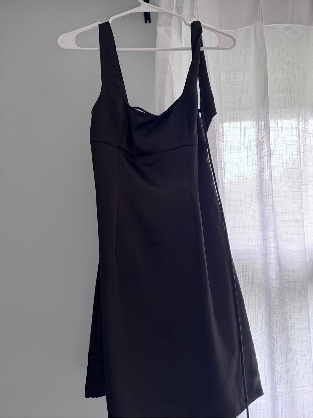 Princess Polly Classic Black Satin Slip Dress